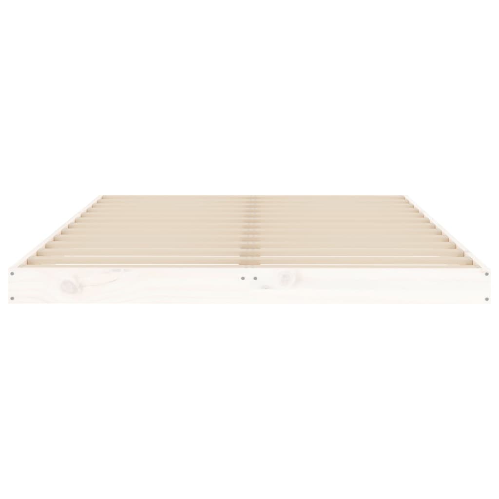 Bedframe Massief Grenenhout Small Double 120 x 190 cm Wit