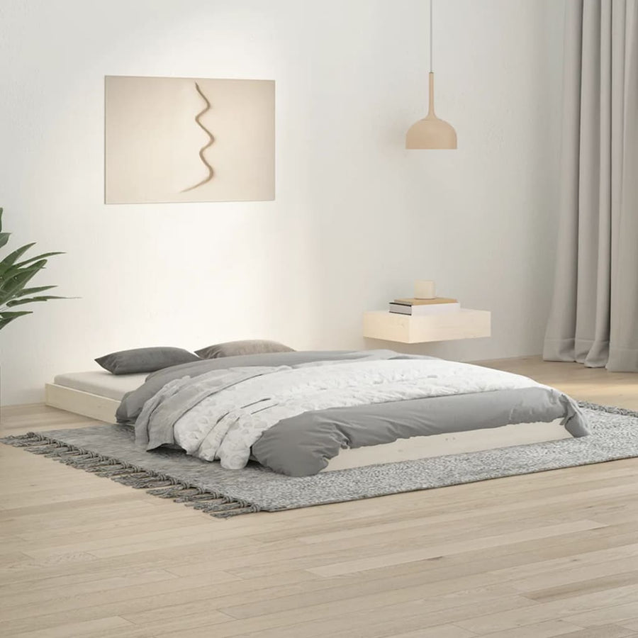 Bedframe Massief Grenenhout Small Double 120 x 190 cm Wit