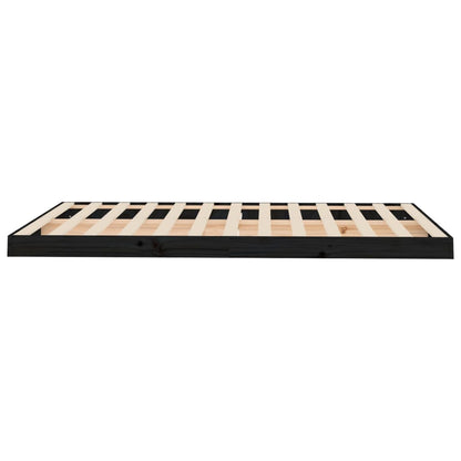 Bedframe Massief Grenenhout 120 x 190 cm Zwart