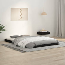 Bedframe Massief Grenenhout 120 x 190 cm Zwart
