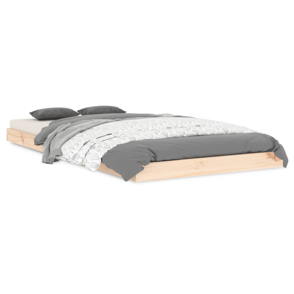 Bedframe Massief Grenenhout Single 90 x 190 cm Naturel