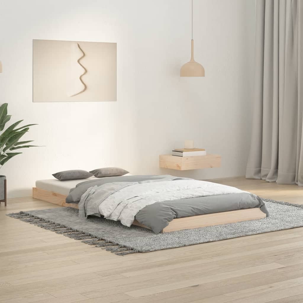 Bedframe Massief Grenenhout Single 90 x 190 cm Naturel