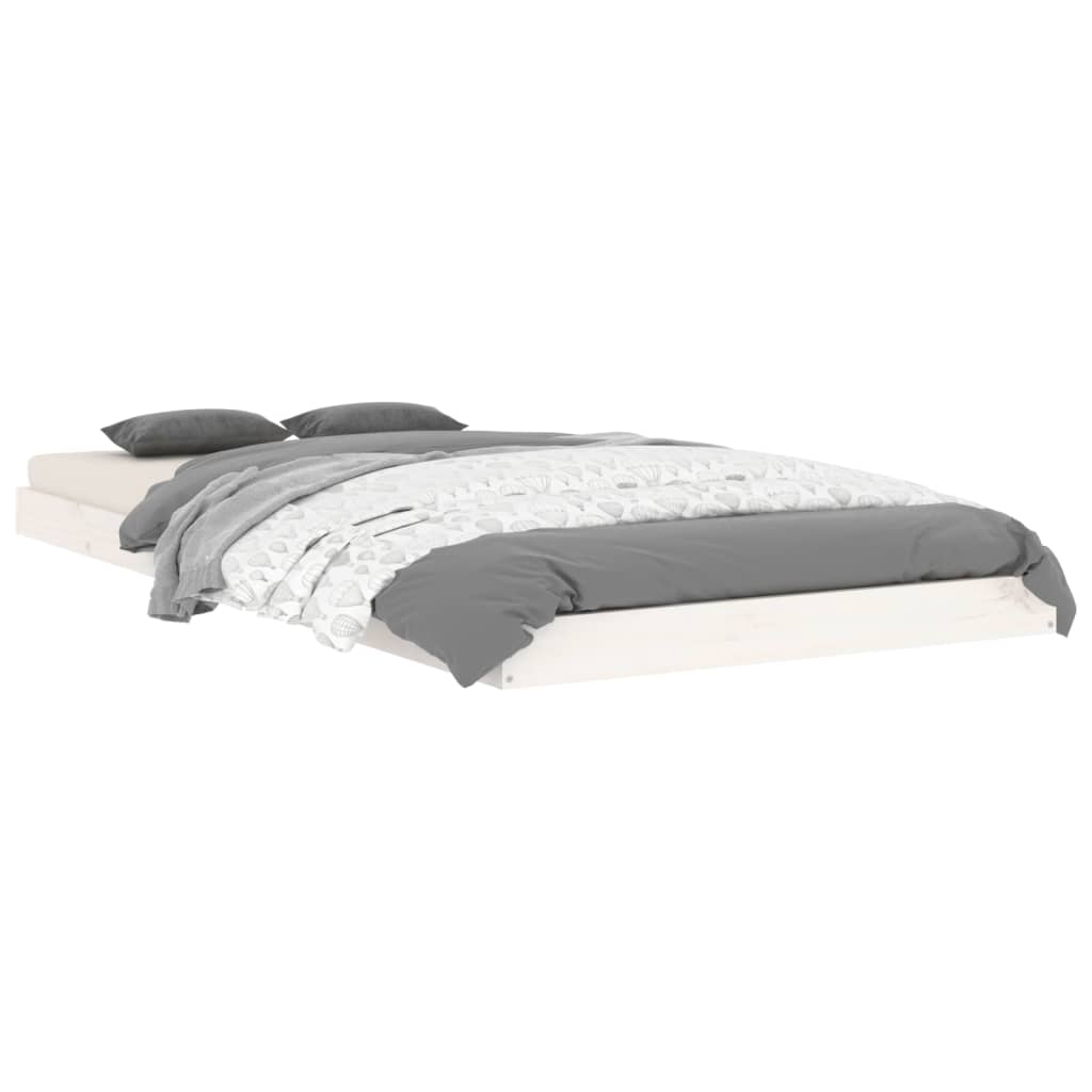 Bedframe Massief Grenenhout Wit 90X190 Cm Single 90 x 190 cm