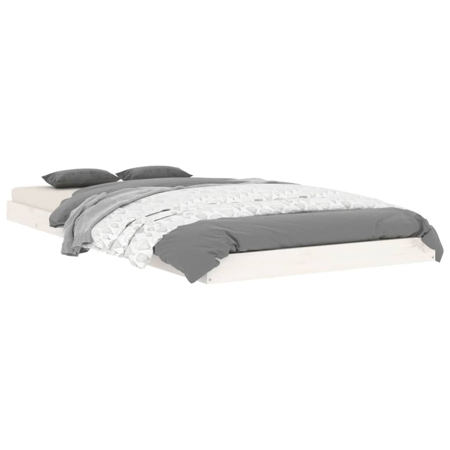 Bedframe Massief Grenenhout Wit 90X190 Cm Single 90 x 190 cm