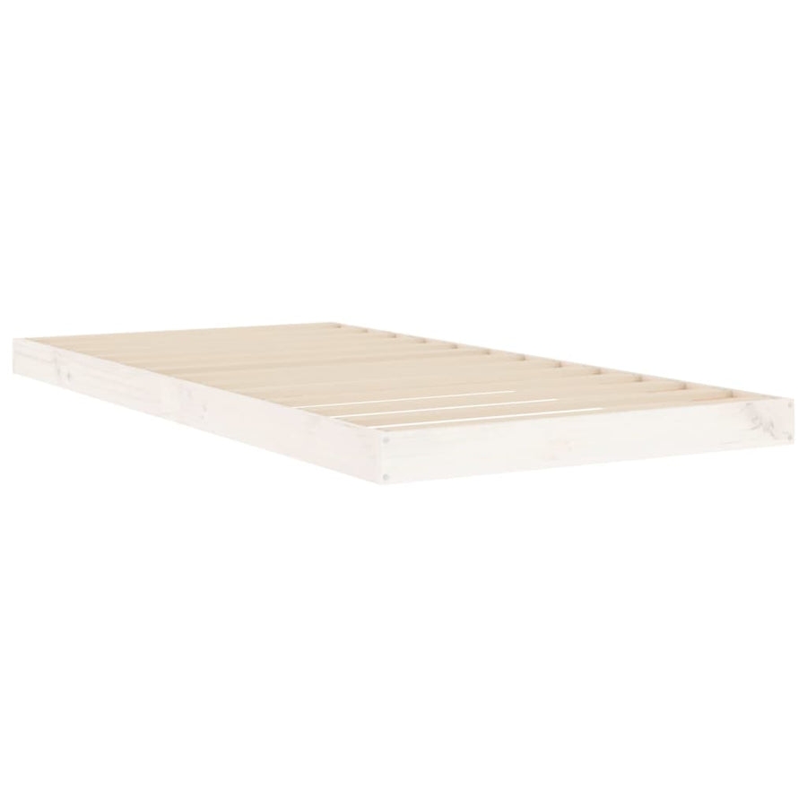 Bedframe Massief Grenenhout Wit 90X190 Cm Single 90 x 190 cm