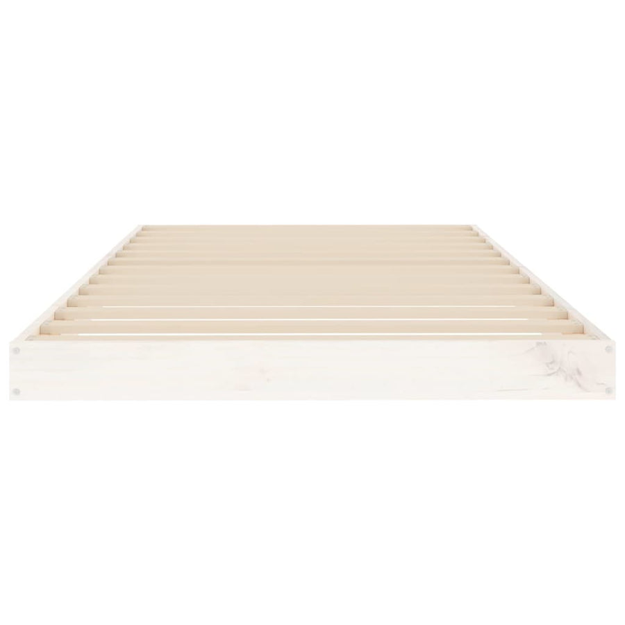 Bedframe Massief Grenenhout Wit 90X190 Cm Single 90 x 190 cm