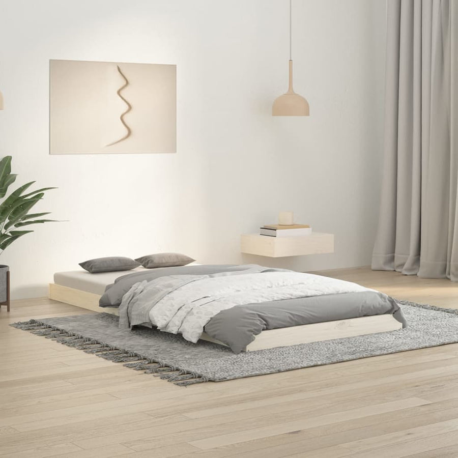 Bedframe Massief Grenenhout Wit 90X190 Cm Single 90 x 190 cm