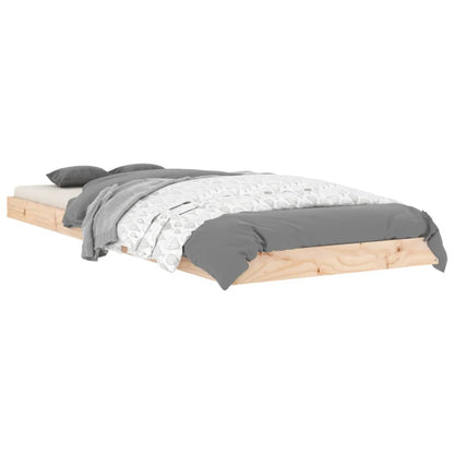 Bedframe Massief Grenenhout 75 x 190 cm Naturel