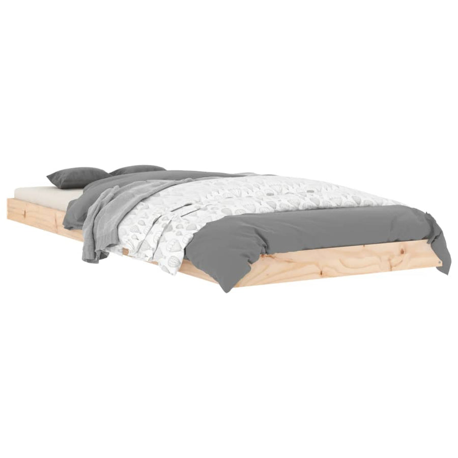 Bedframe Massief Grenenhout 75 x 190 cm Naturel