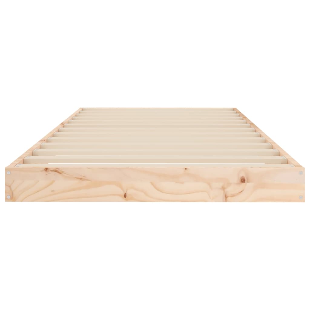 Bedframe Massief Grenenhout 75 x 190 cm Naturel