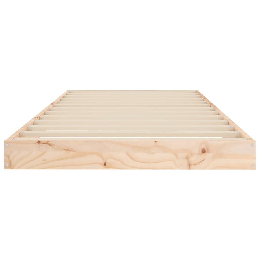 Bedframe Massief Grenenhout 75 x 190 cm Naturel
