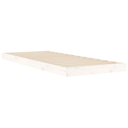 Bedframe Massief Grenenhout Small Single 75 x 190 cm Wit