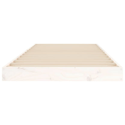 Bedframe Massief Grenenhout Small Single 75 x 190 cm Wit