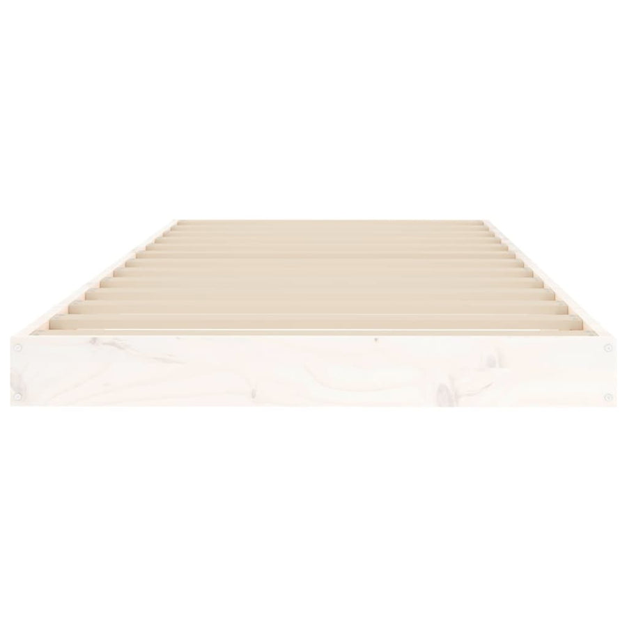 Bedframe Massief Grenenhout Small Single 75 x 190 cm Wit