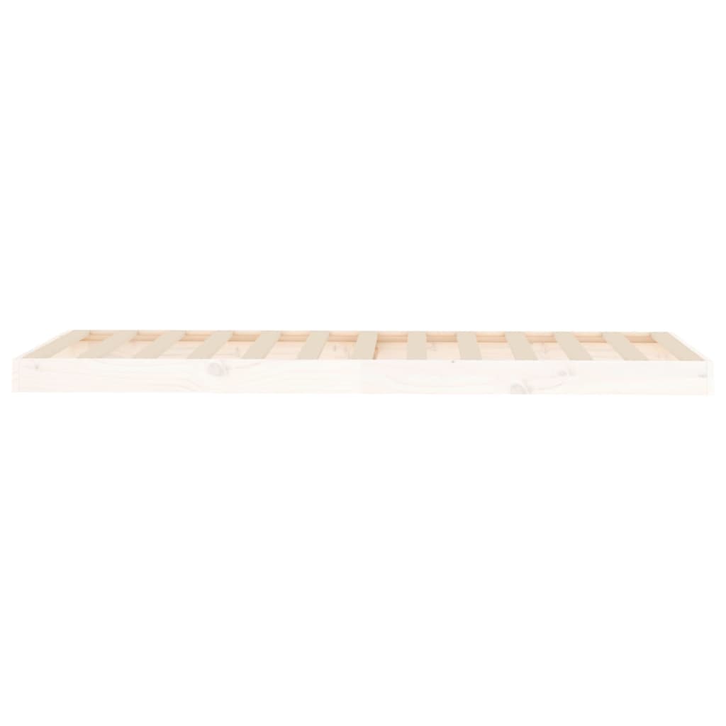 Bedframe Massief Grenenhout Small Single 75 x 190 cm Wit