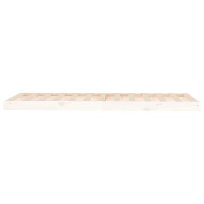 Bedframe Massief Grenenhout Small Single 75 x 190 cm Wit