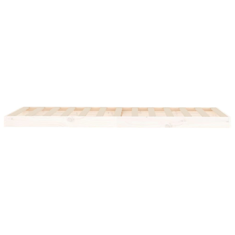 Bedframe Massief Grenenhout Small Single 75 x 190 cm Wit