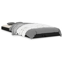 Bedframe Massief Grenenhout 75 x 190 cm Zwart