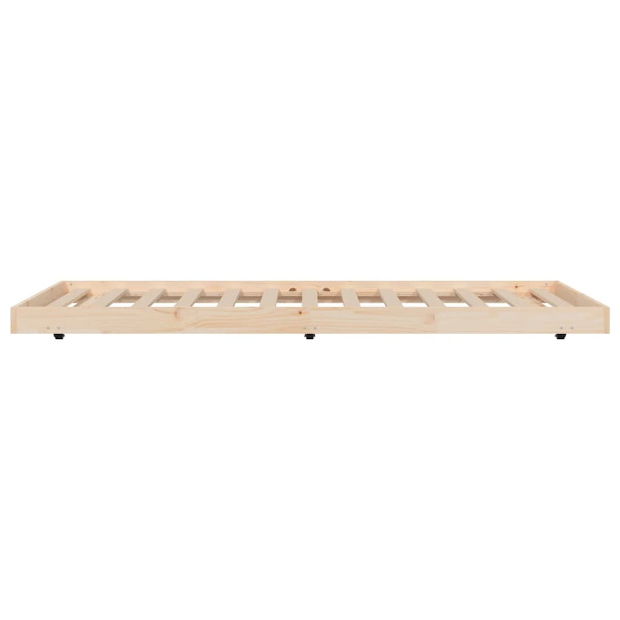 Bedframe massief grenenhout 100x200 cm 100 x 200 cm Naturel