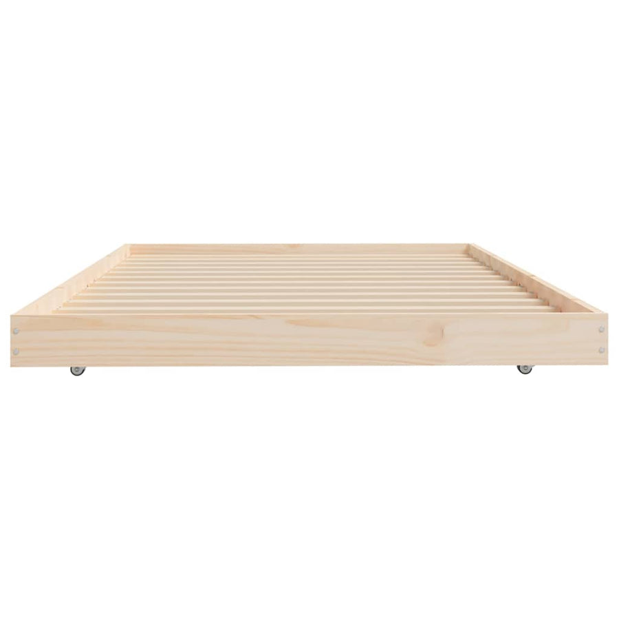 Bedframe massief grenenhout 100x200 cm 100 x 200 cm Naturel