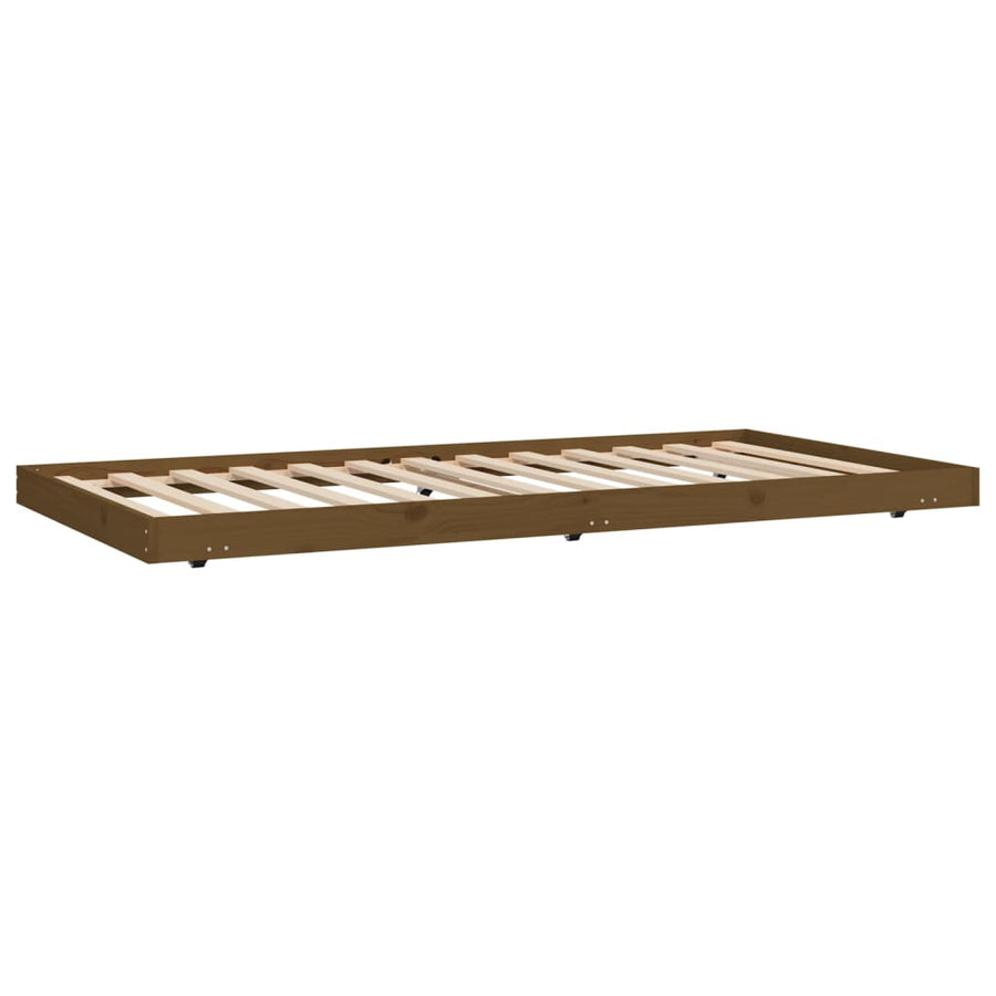 Bedframe massief grenenhout honingbruin 100x200 cm 100 x 200 cm Honingbruin