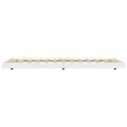 Bedframe massief grenenhout wit 90x200 cm 90 x 200 cm Wit