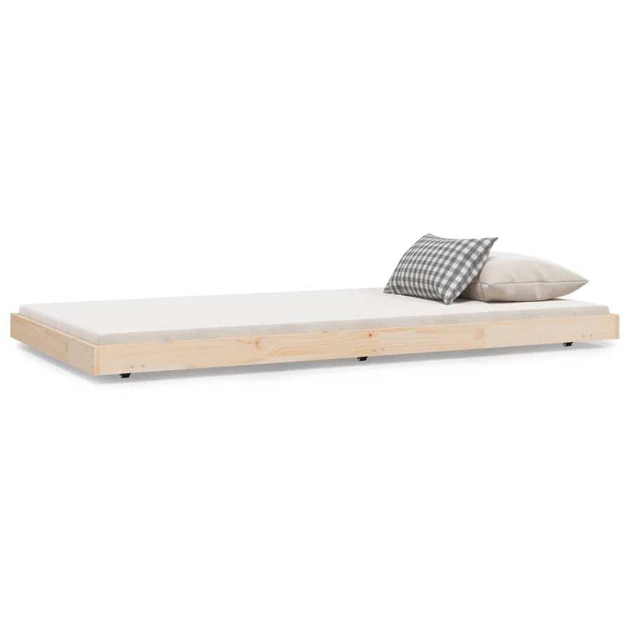 Bedframe Massief Grenenhout 80 x 200 cm Naturel