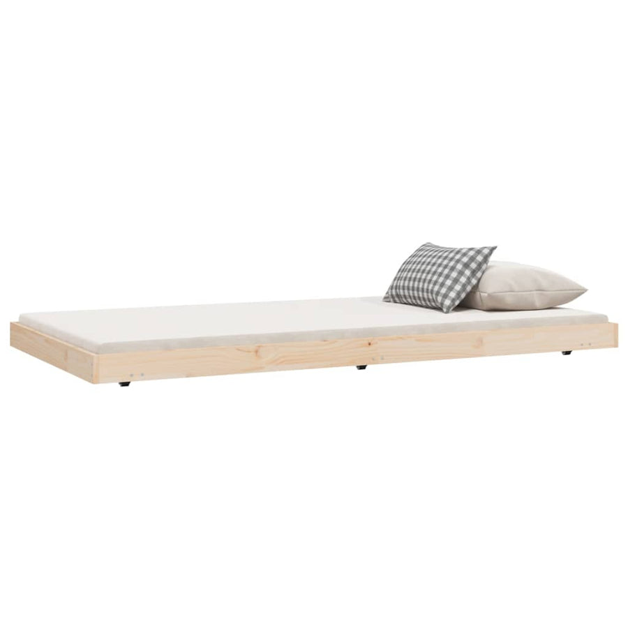Bedframe Massief Grenenhout 80 x 200 cm Naturel