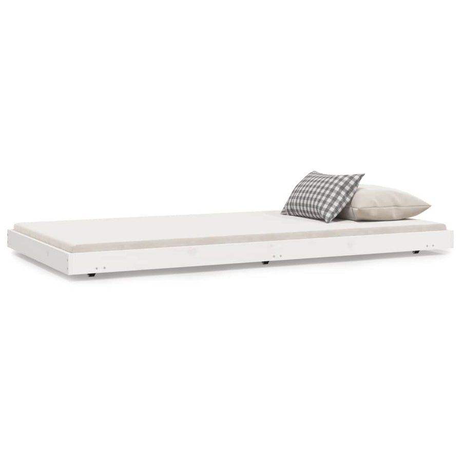 Bedframe Massief Grenenhout Wit 80X200 Cm 80 x 200 cm