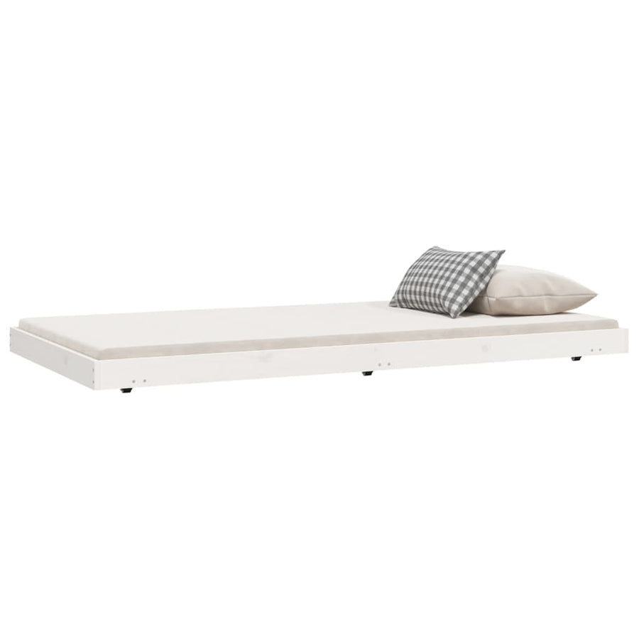 Bedframe Massief Grenenhout Wit 80X200 Cm 80 x 200 cm