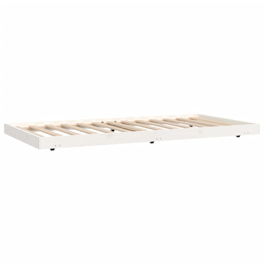 Bedframe Massief Grenenhout Wit 80X200 Cm 80 x 200 cm