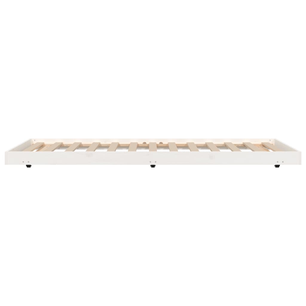 Bedframe Massief Grenenhout Wit 80X200 Cm 80 x 200 cm