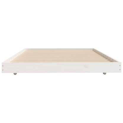 Bedframe Massief Grenenhout Wit 80X200 Cm 80 x 200 cm
