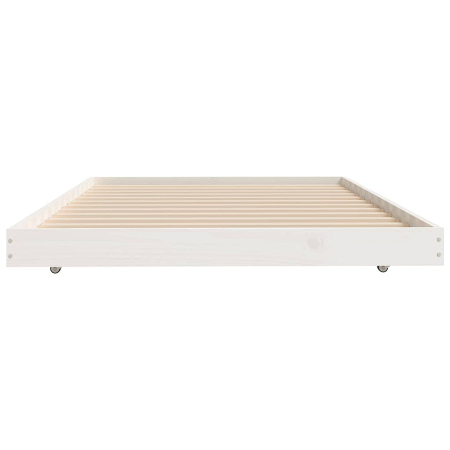 Bedframe Massief Grenenhout Wit 80X200 Cm 80 x 200 cm
