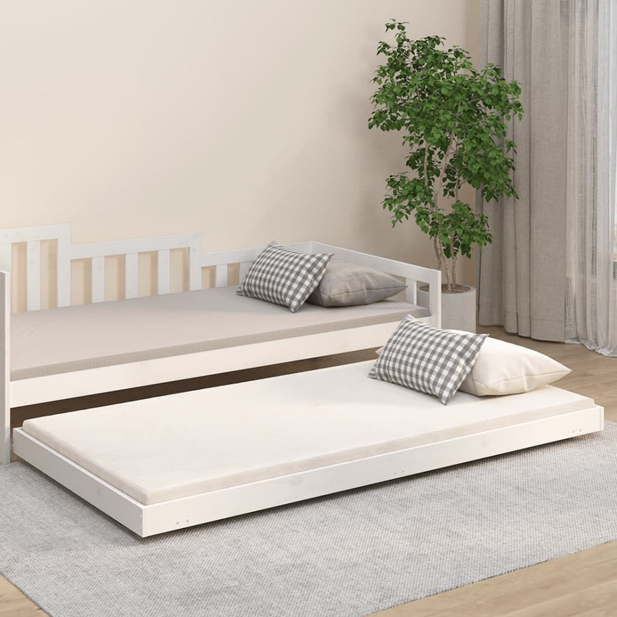 Bedframe Massief Grenenhout Wit 80X200 Cm 80 x 200 cm