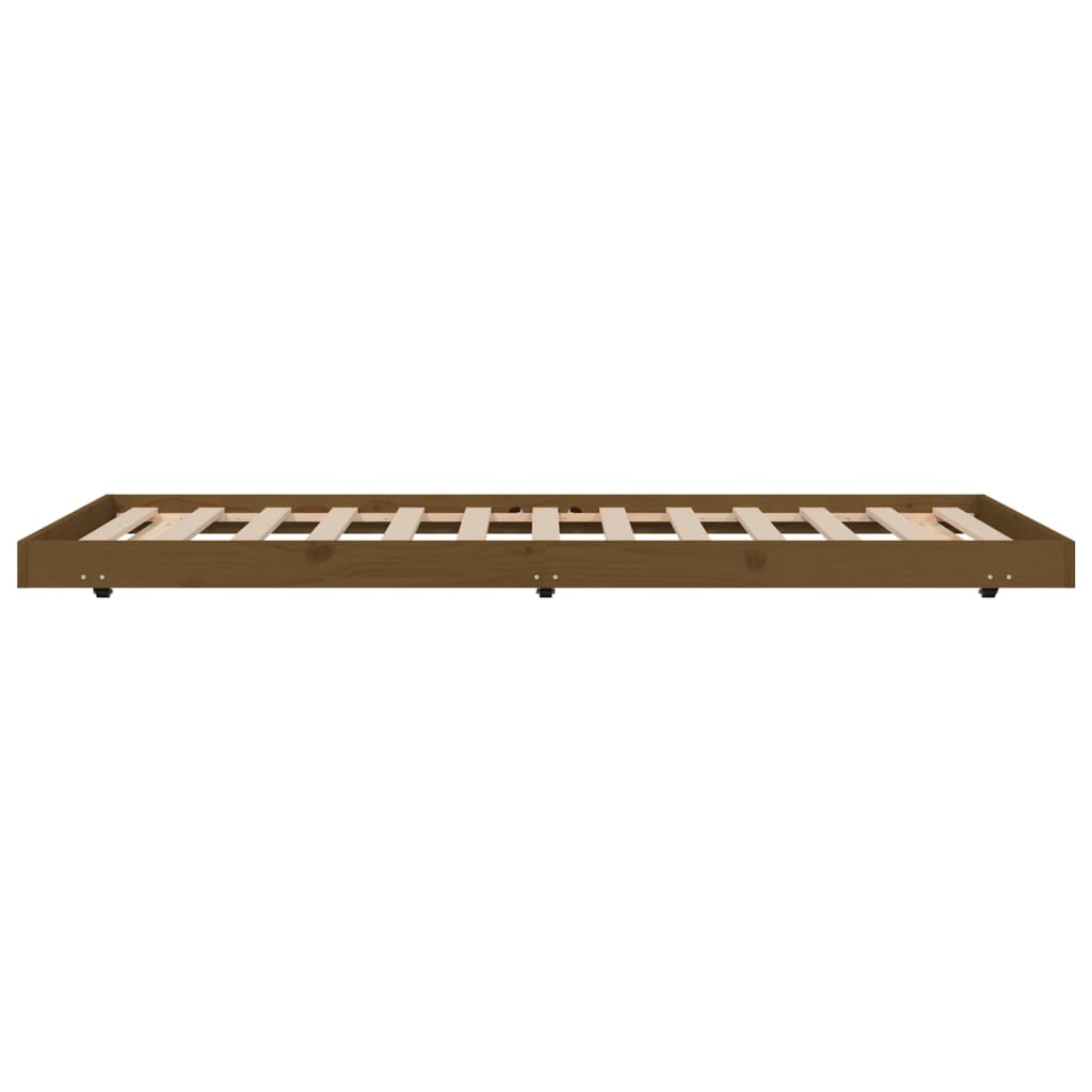 Bedframe massief grenenhout honingbruin 80x200 cm 80 x 200 cm Honingbruin