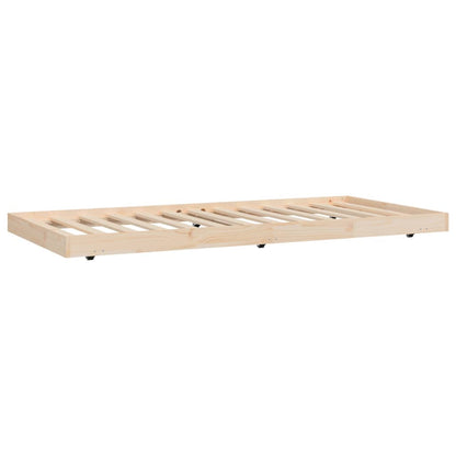 Bedframe 90x190 cm massief grenenhout 90 x 190 cm Naturel