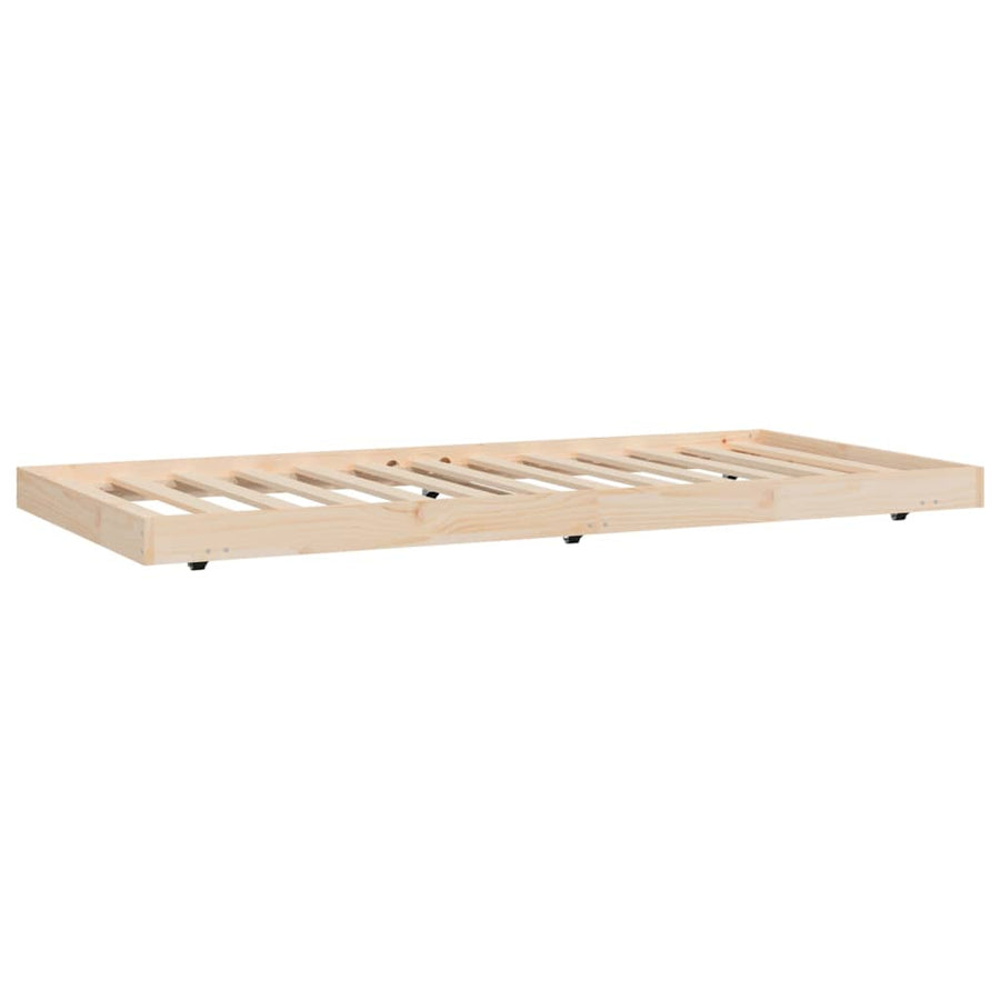 Bedframe 90x190 cm massief grenenhout 90 x 190 cm Naturel