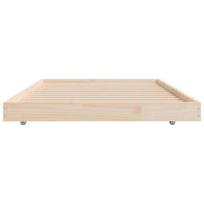 Bedframe 90x190 cm massief grenenhout 90 x 190 cm Naturel