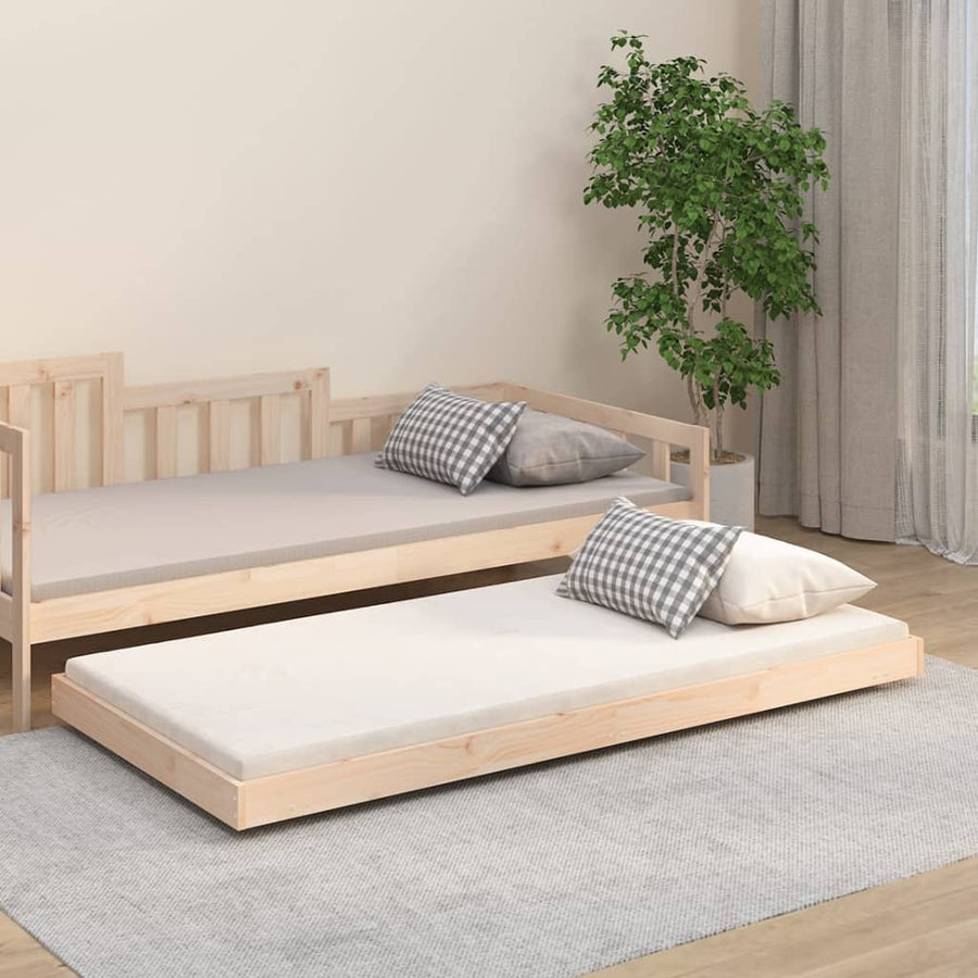 Bedframe 90x190 cm massief grenenhout 90 x 190 cm Naturel