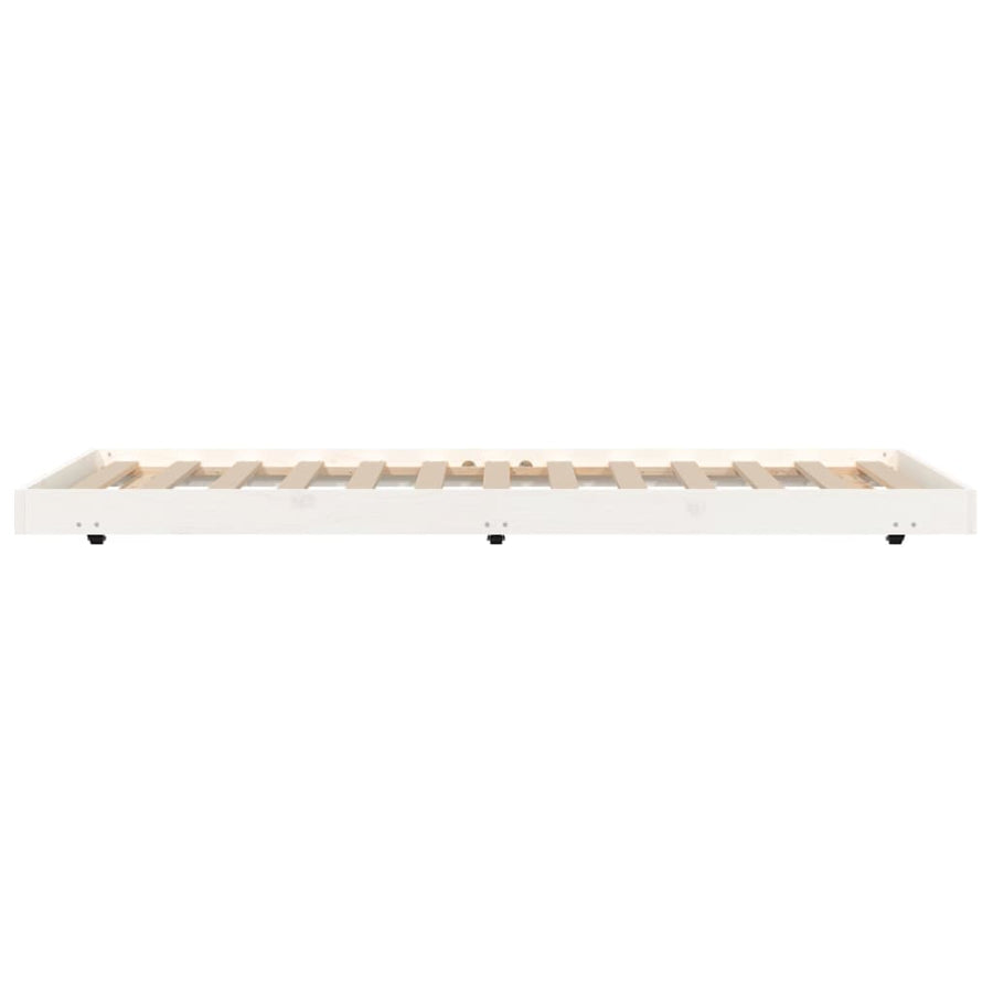 Bedframe 90x190 cm massief grenenhout wit 90 x 190 cm Wit