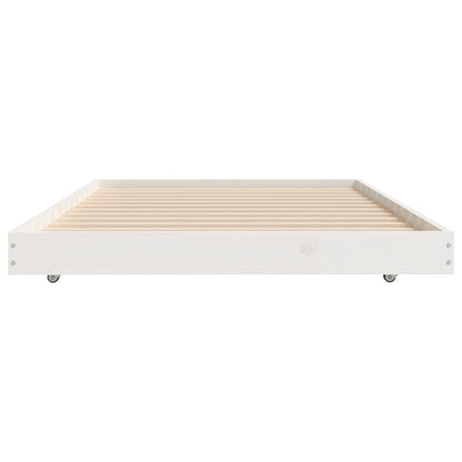 Bedframe 90x190 cm massief grenenhout wit 90 x 190 cm Wit