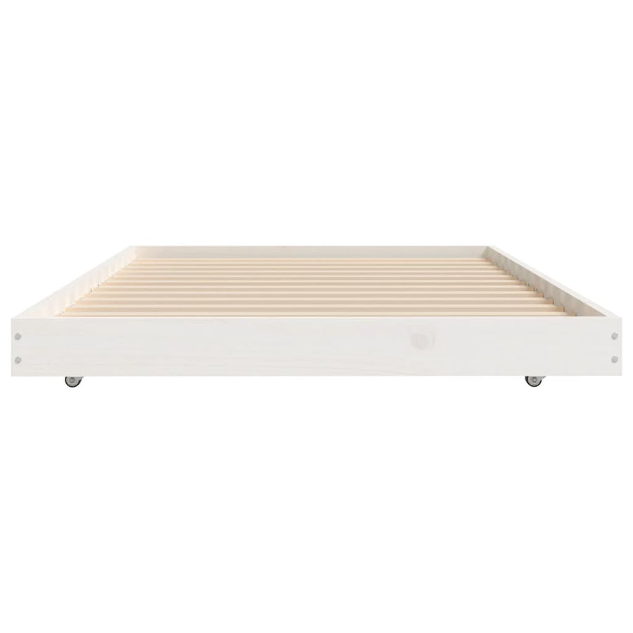 Bedframe 90x190 cm massief grenenhout wit 90 x 190 cm Wit