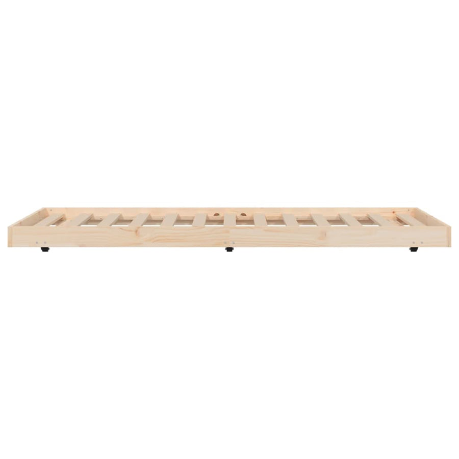 Bedframe massief grenenhout 75x190 cm 75 x 190 cm Naturel