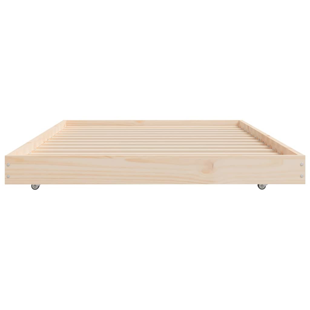 Bedframe massief grenenhout 75x190 cm 75 x 190 cm Naturel