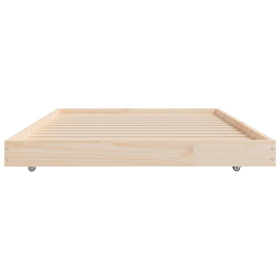 Bedframe massief grenenhout 75x190 cm 75 x 190 cm Naturel