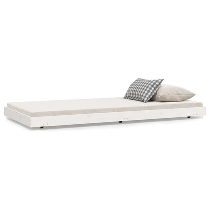 Bedframe massief grenenhout wit 75x190 cm 75 x 190 cm Wit