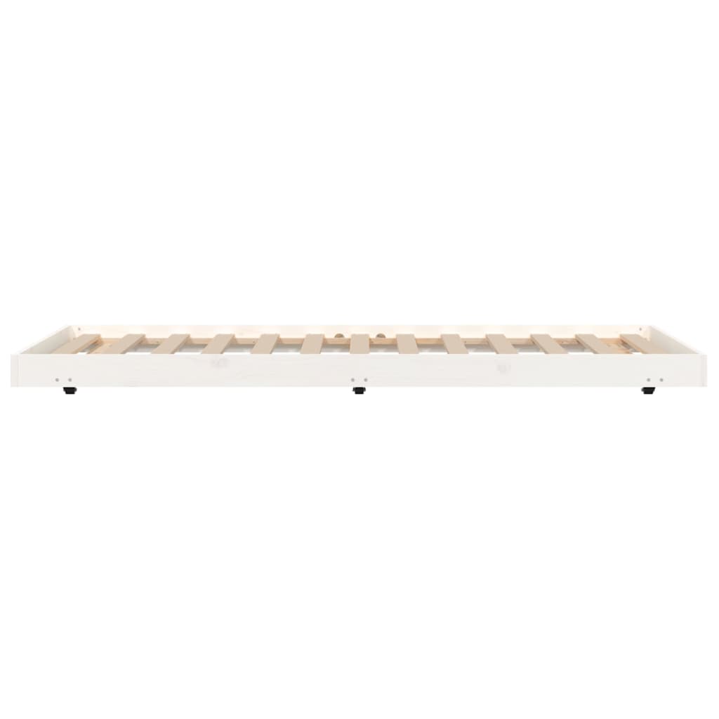Bedframe massief grenenhout wit 75x190 cm 75 x 190 cm Wit
