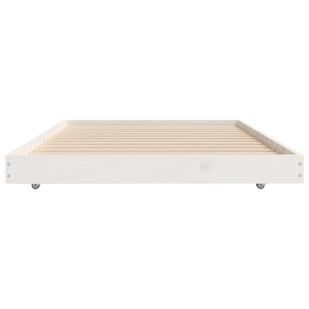 Bedframe massief grenenhout wit 75x190 cm 75 x 190 cm Wit