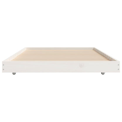 Bedframe massief grenenhout wit 75x190 cm 75 x 190 cm Wit